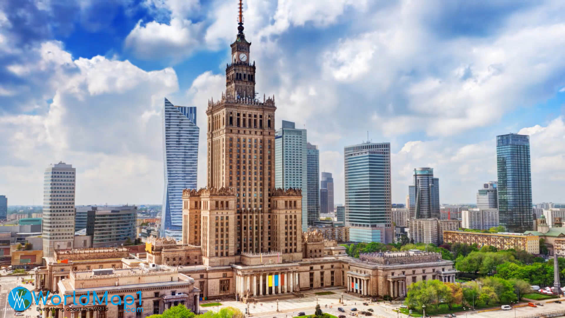 Le centre-ville de Varsovie Pologne